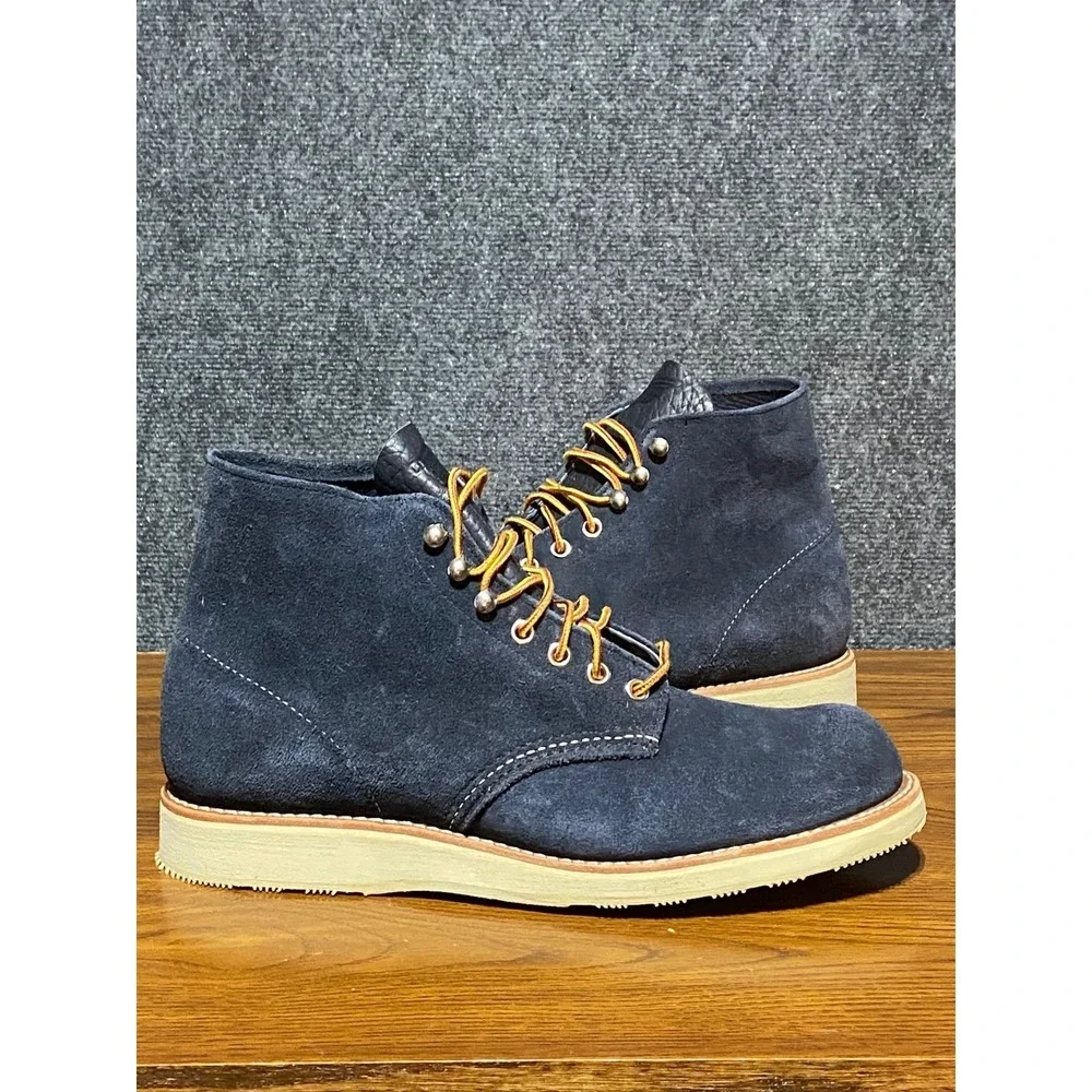 NEW 2013 Red wing x Concepts Plain Toe Boot 8821 Mens 9D Blue Suede Lace Up RARE